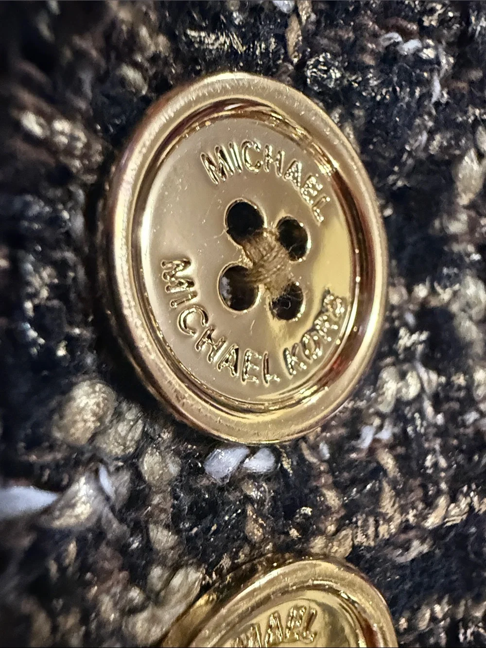 WOW POSHMARK - Authentic Michael Kors NWOT Tweed Style Gold & Black